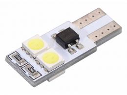 Žárovka LED 12V T10, 4SMD LED s rezistorem CAN-BUS ready bílá