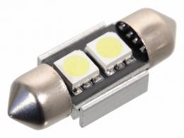 Žárovka LED 12V sufit SV8.5 x 32 mm 2 SMD LED s rezistorem CAN-BUS ready bílá