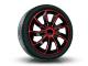 Kryty kol 15" QARD BICOLOR BLACK-RED sada 4 kusy