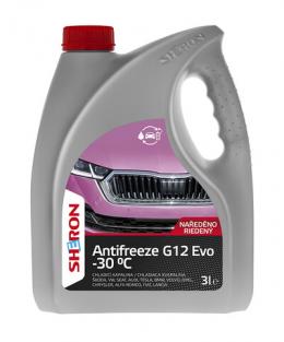 Antifreeze Sheron G12 EVO -30°C, 3 litry, naředěný